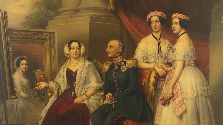 Da war sie noch Prinzessin von Sachsen-Altenburg: Hofmaler J. K. Stieler hat hier 1848 auch Elisabeth (2. v. r.), die spätere oldenburgische Großherzogin, porträtiert.