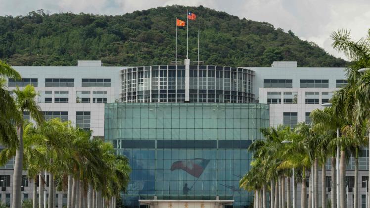 ASNAYA CHOU (FILES) In this file photo taken on August 12, 2022 the headquarters of the Ministry of National Defense is seen in Taipei. - China's massive military drills this month pushed tensions in the Taiwan Strait to their highest in years, deepening fears Beijing could forcibly take control of the self-ruled democracy it claims as its own. (Photo by Asnaya Chou / AFP) / TO GO WITH: Taiwan-China-politics-unrest, FOCUS by Catherine LAI, Jack MOORE