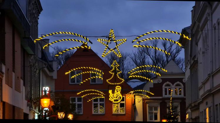 Die Weihnachtsbeleuchtung in der Bad Oldesloer INnenstadt
