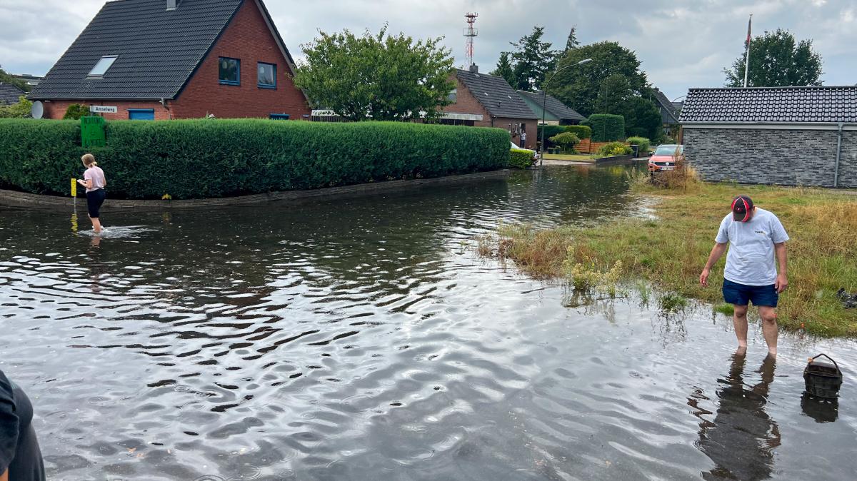 Tarp und Eggebek Überschwemmungen nach Gewitter und Starkregen SHZ