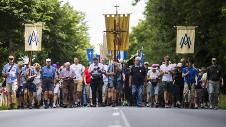 Wallfahrt nach Telgte zwischen Glandorf und Ostbevern. 