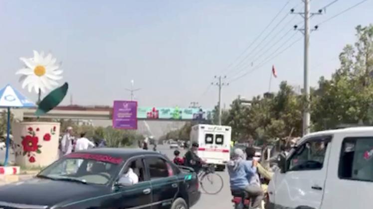 Afghanistan, Explosion vor Botschaft von Russland in Kabul KABUL, AFGHANISTAN - SEPTEMBER 5, 2022: Situation outside the