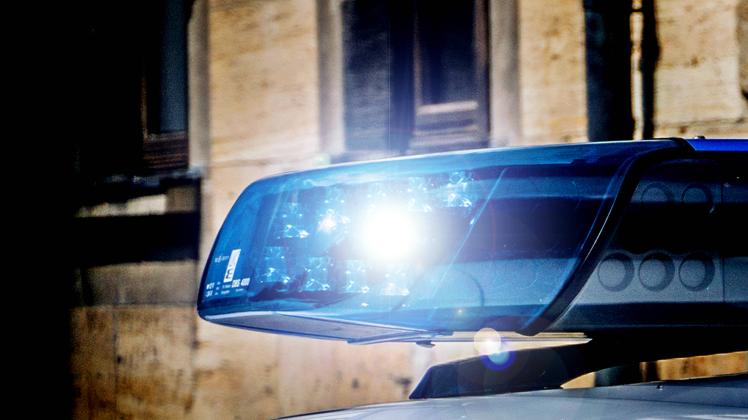 Lindau, Deutschland 28. August 2022: Themenbilder - Symbolbilder - Polizei Blaulicht - 2022 Ein Einsatzfahrzeug der Poli