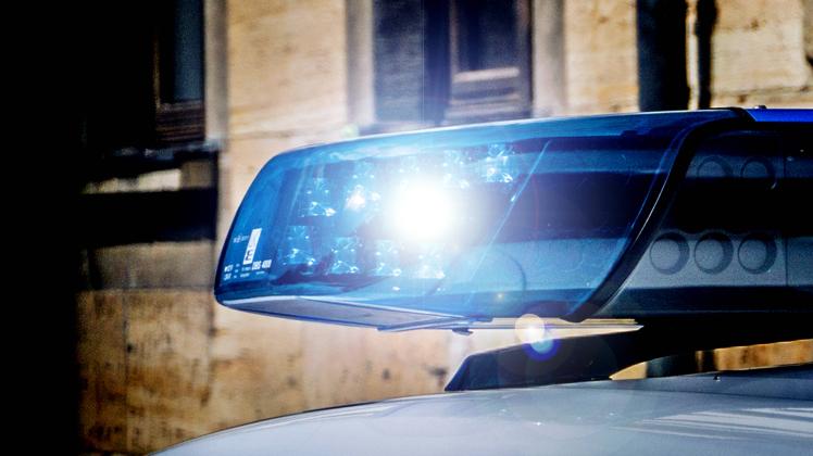 Lindau, Deutschland 28. August 2022: Themenbilder - Symbolbilder - Polizei Blaulicht - 2022 Ein Einsatzfahrzeug der Poli