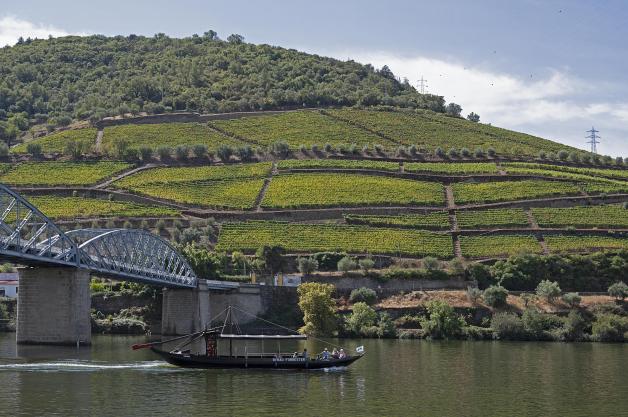 Pinhão mit seinen Weinberge und dem Rio Douro.