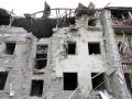 Zerstörte Gebäude in der Ukraine