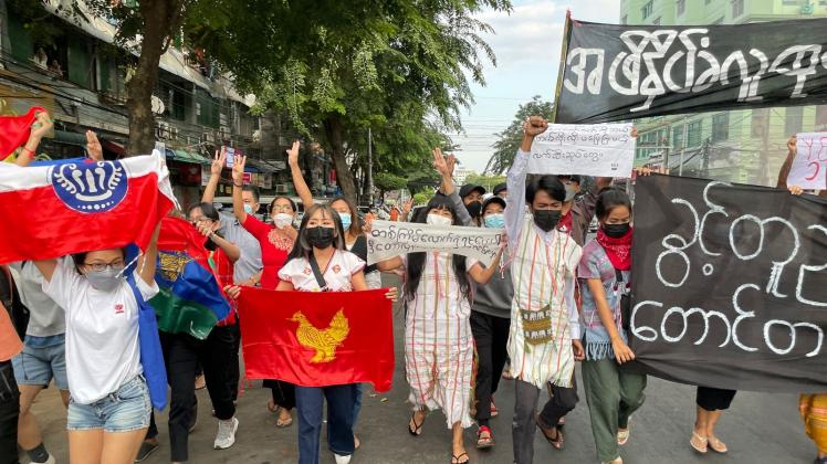 Protest gegen Militärjunta in Myanmar
