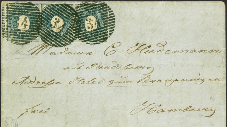 Etwa 170 Jahre alt: In dem Brief schrieb Marcus Hartwig Holler seiner Schwester von den Ereignissen in Rendsburg und erwähnte die „Carlshütte“.
