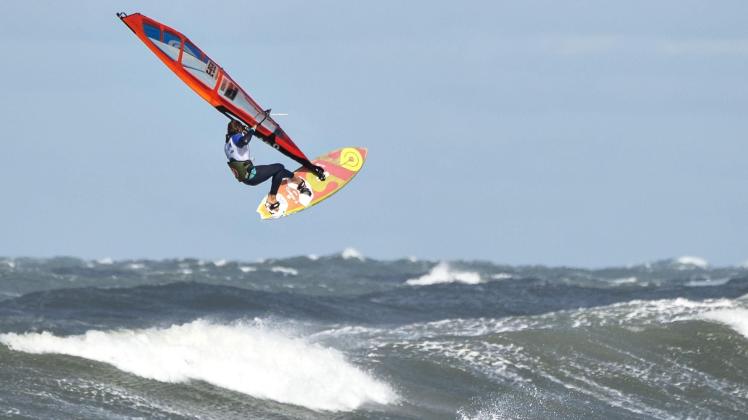 Gil Gherar from Spain participates in the Cold Hawaii Games in Hanstholm Tuesday September 17 201
