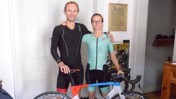 Triathleten Christiane und Cornelius Wermann