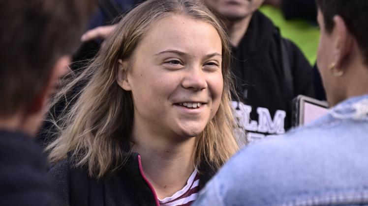 News Bilder des Tages STOCKHOLM 20220909 Greta Thunberg deltar när Fridays For Futures arrangerar klimatstrejk i samban
