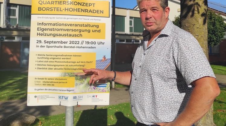 Harm Kähler, Bürgermeister von Borstel-Hohenraden lädt zur Infoveranstaltung 