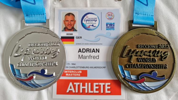 Manfred Adrian aus Osterrönfeld holte bei der Weltmeisterschaft der Rettungsschwimmer Silber und Bronze.   
