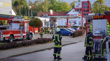 In Schledehausen hat ein Blitz in eine Tankstelle eingeschlagen. 