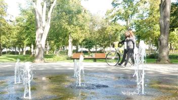 Der Brunnen im Clara-Zetkin-Park erfordert einen hohen Wartungsaufwand. 