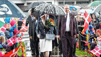 Königin Margrethe II. Dänemark besucht am 6. September 2019 die der Risum Skole/Risem Schölj in Risum-Lindholm.