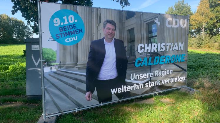 Christian Calderone - hier auf einem Wahlplakat in Campemoor - konnte in der Gemeinde Neuenkirchen-Vörden deutlich die meisten Erststimmen auf sich vereinigen.  