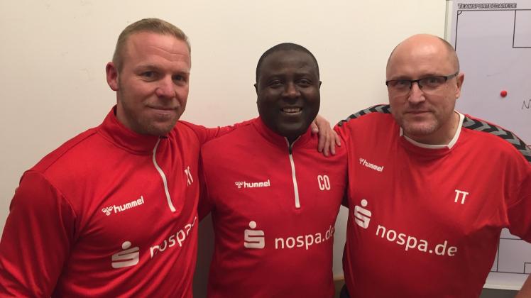 Trainer-Trio: Marc Böhnke, Mamadou Sabaly und Jan Neujahr (von links).