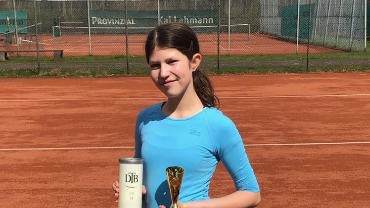 Sophie Faulhaber (hier in Waltrop) zeigte beim DTB-Turnier in Essen eine starke Leistung.