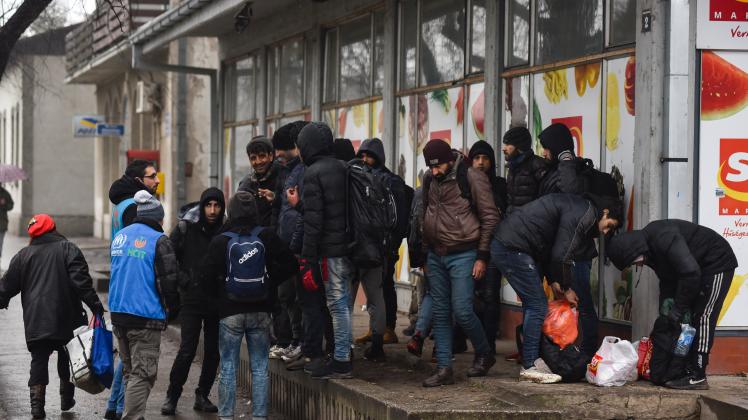 Migranten in Serbien - Versuchter Grenzdurchbruch