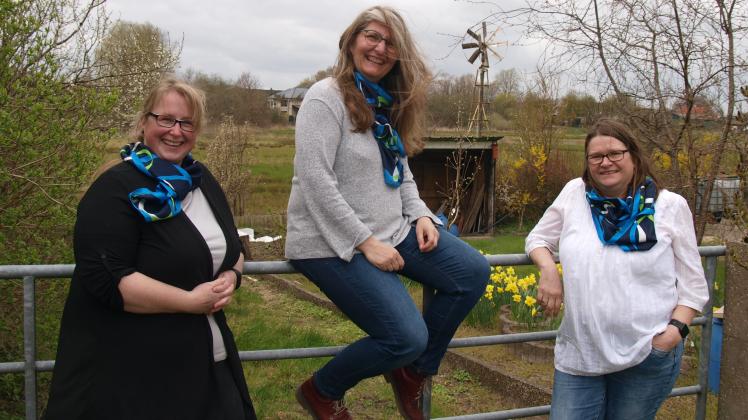 Tanja Lahann, Stefanie Orchard und Birgit Quade (von links) bilden den aktuellen Teamvorstand des Landfrauenvereins Aukrug.