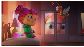 Violetta hat es sich in Maxies altem Puppenhaus gemütlich gemacht.
