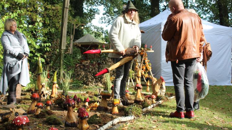 Bilder vom Martinsmarkt in Gehrde Martinsmarkt - Dirk Beisert und sein Hobbitwald.