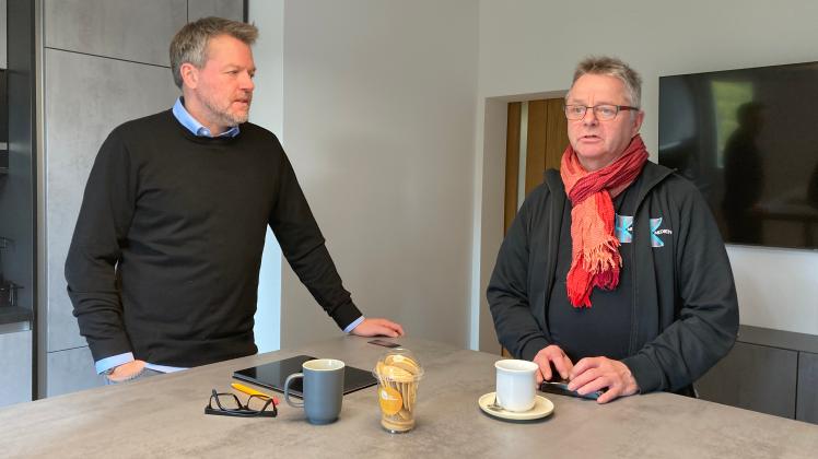 Rene Sutthoff und Hans-Jürgen Klumpe vom Wallenhorster Marketingverein „Wir für Wallenhorst“. 
