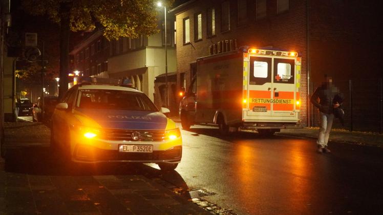 Mit mehreren Streifenwagen war die Polizei im Stadtzentrum von Nordhorn unterwegs.