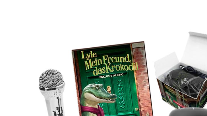 Wir verlosen je zwei Kinogutscheine zum Film „Lyle - Mein Freund, das Krokodil, dazu Mini-Mikrofone und Bluetooth-Speaker. 