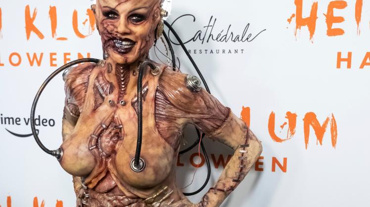 Heidi Klum als Alien auf ihrer Halloween-Party 2019