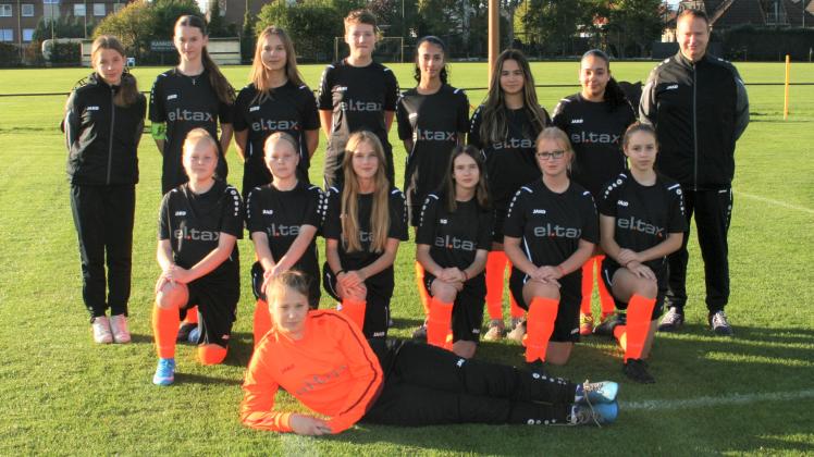 Das C-Juniorinnen-Team der JSG Delmenhorst, das in der Saison 2022/23 in Fußball-Kreisliga antritt.