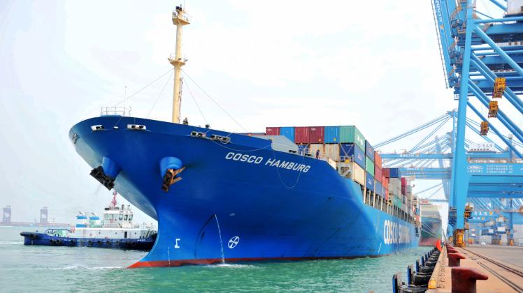 Cosco-Konzern  - Chinesischer Containerfrachter «Cosco Hamburg»