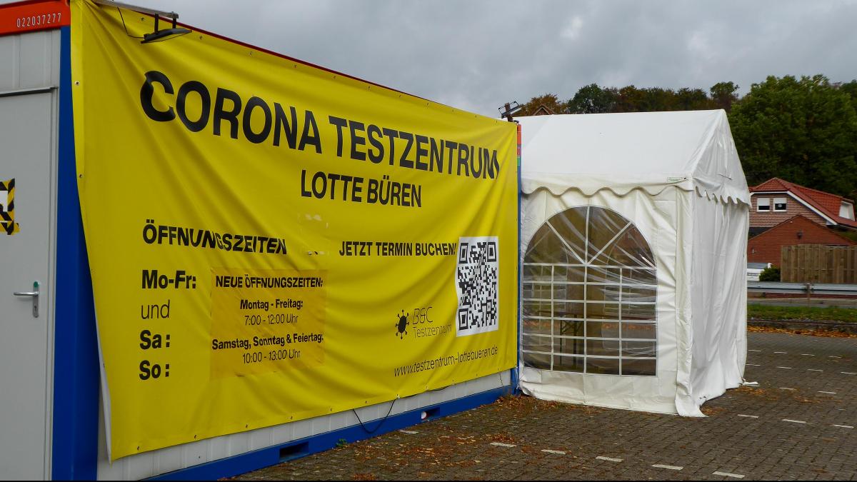 CoronaTestzentrum in LotteBüren am 2. November wieder NOZ