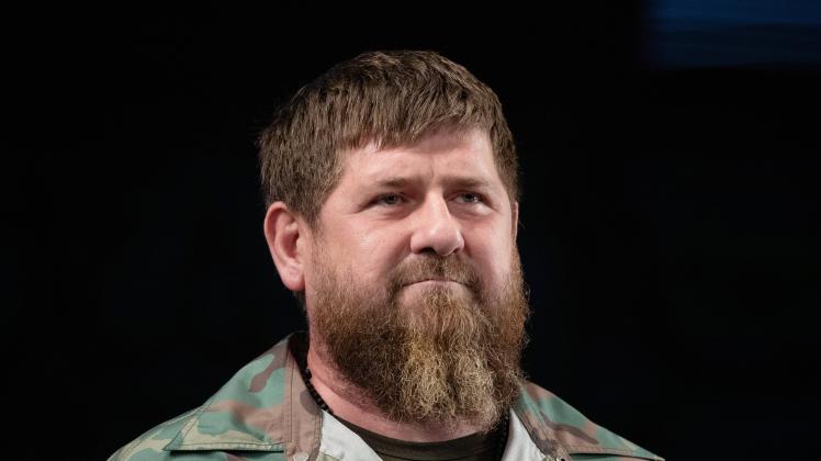 GROZNY, RUSSIA - JUNE 20, 2022: Head of Chechnya Ramzan Kadyrov attends a ceremony held at Khanpasha Nuradilov State Dra