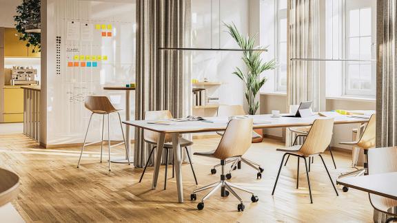 <p>HANDOUT - Thonets Formholzstuhl S 661 gibt es in verschiedenen Varianten, neu auch als Bürodrehstuhl. Foto: Thonet/dpa-tmn - ACHTUNG: Nur zur redaktionellen Verwendung im Zusammenhang mit dem genannten Text und nur bei vollständiger Nennung des vorstehenden Credits</p> Formholzstuhl von Thonets