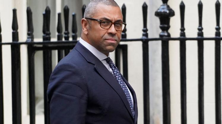 Britain&apos;s Foreign Secretary James Cleverly arrives to the attend the first cabinet meeting under the new Prime Minister, Rishi Sunak in 10 Downing Street in central London on October 26, 2022. - Sunak&apos;s largely same-look cabinet will hold an inaugural meeting today before he heads to the House of Commons for his first weekly "Prime Minister&apos;s Questions", when he will battle Labour leader Keir Starmer and other opposition lawmakers. (Photo by Niklas HALLE&apos;N / AFP)