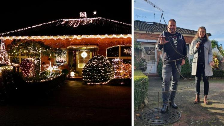 So, geschmückt mit über 20.000 Lämpchen, kennt man das Weihnachtshaus in der Nähe des Schleswiger Stadtfeldes. Diesmal aber verzichten Bernd und Christina Henning auf den weihnachtlichen Lichterglanz.