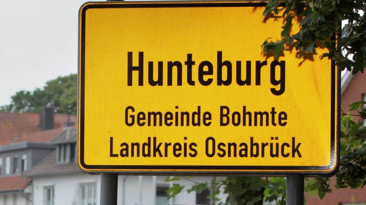 Hunteburg Ortsschild