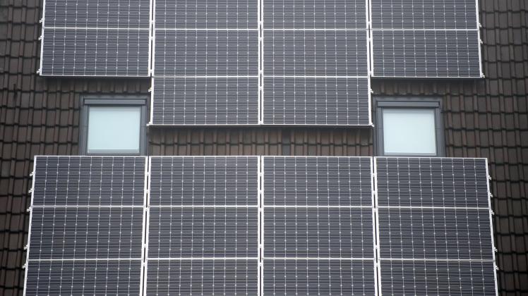 Solarzellen auf Wohnhaus