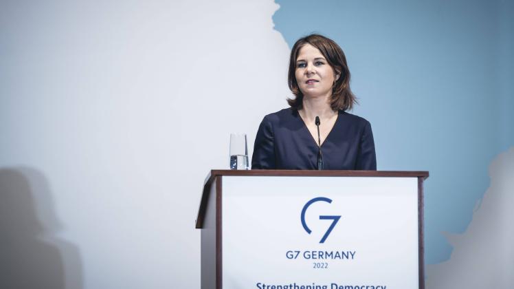 Bundesaussenministerin Annalena Baerbock (Buendnis 90 Die Gruenen) im Rahmen der G7 Veranstaltung -Strengthening Democr