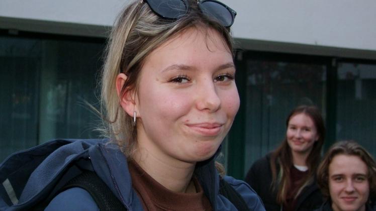 Die 17-jährige Justine aus Lettland besucht im Rahmen des Erasmus-Austauschprogramms das Bernstorff-Gymnasium in Mittelangeln.