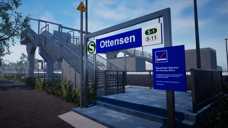Visiualisierung der neuen S-Bahnstation Ottensen. 
