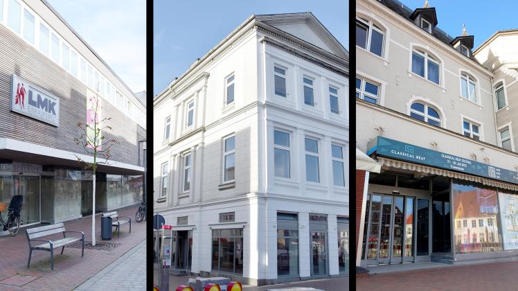 Das sind die drei größten Leerstände in Eutins Innenstadt: Neben dem Traditionskaufhaus LMK, steht auch das einstige „Allwörden“-Gebäude an der Ecke Peterstraße und der Sky-Markt am Marktplatz leer. 