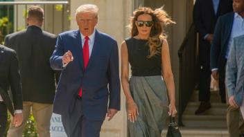 November 8, 2022, West Palm Beach, Florida, United States of America: President Donald J. Trump and First Lady Melania