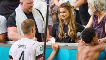 Christina Raphaella, wife of Matthias GINTER, DFB 4 in the Group F match PORTUGAL - GERMANY at the football UEFA Europe