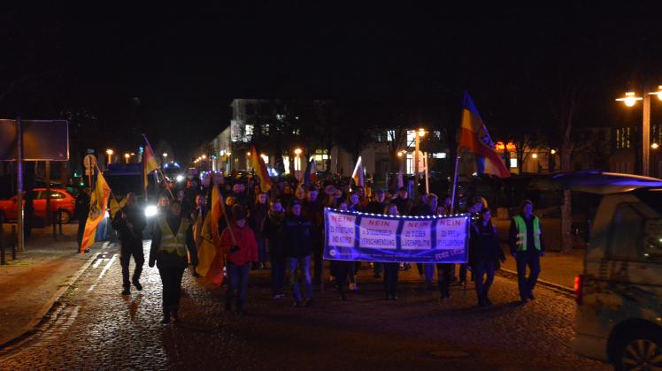 Am Montag, 14. November, sind in Ludwigslust mehrere Hundert Demonstranten auf die Straße gegangen. Ihr Protest richtete sich gegen Preisexplosionen, Krieg und die Politik.