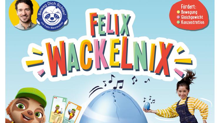„Beweg dich schlau! Felix Wackelnix“ heißt das neue Spiel von Ravensburger, in dem der deutsche Ex-Skirennläufer Felix Neureuther Familien mit Kindern ab fünf Jahren zu lustigen Bewegungsaufgaben anfeuert.