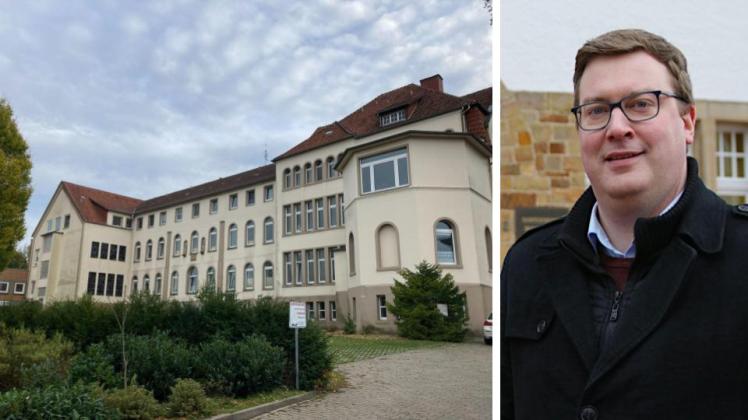Ankums Bürgermeister Klaus Menke will nicht zulassen, dass das historische Gebäude des Marienhospitals einfach abgerissen wird.