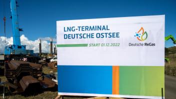 Bauarbeiten für das LNG-Terminal Lubmin